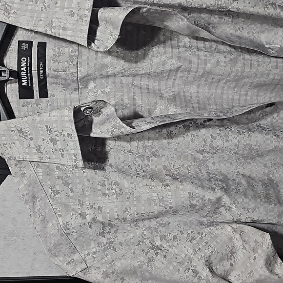 Murano Silver‎ Button Shirt Casual Size 15.5 - Picture 2 of 8